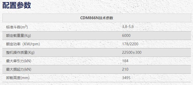 龍工CDM866N裝載機